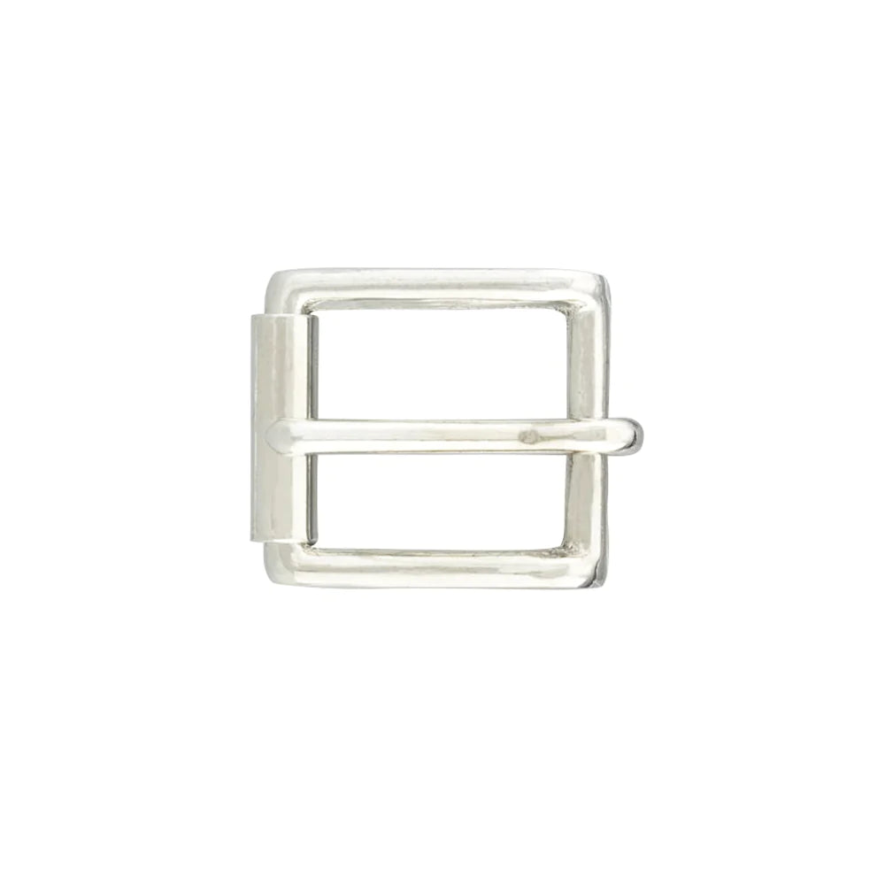 IVAN End Bar Roller Buckle Solid Brass Nickel Plate 20mm (3 4") / Mollies New Zealand