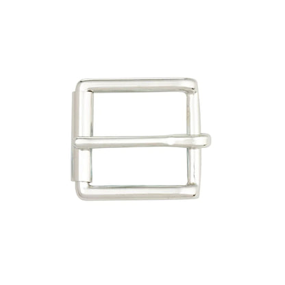 IVAN End Bar Roller Buckle Solid Brass Nickel Plate 25mm (1") / Mollies New Zealand