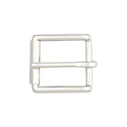 IVAN End Bar Roller Buckle Solid Brass Nickel Plate 32mm (1-1 4") / Mollies New Zealand