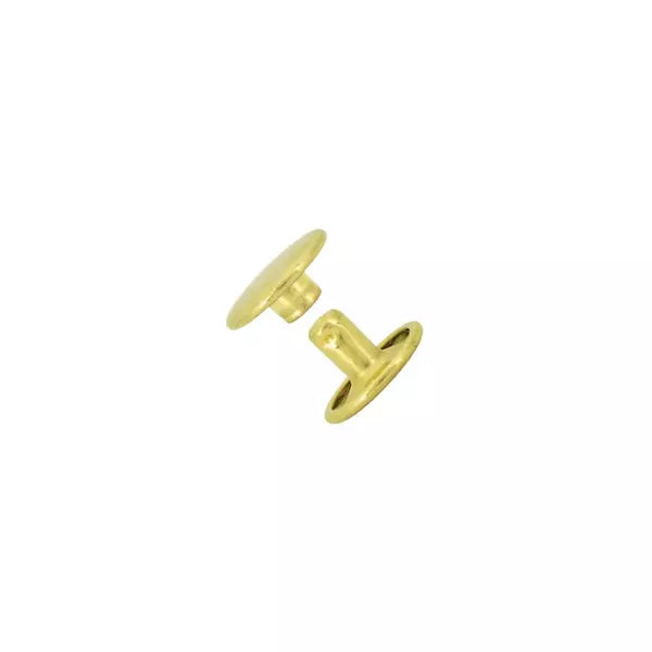 IVAN Double Cap Rivets Brass Plate 13*7mm 100 Pack / Mollies New Zealand