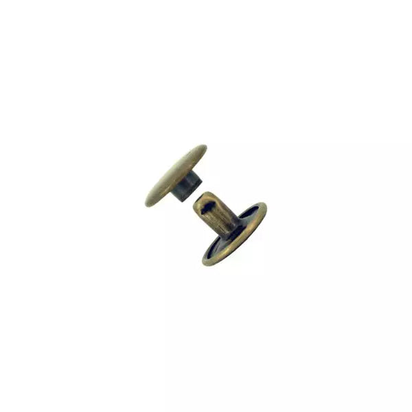 IVAN Double Cap Rivets Antique Brass 13*7mm 100 Pack / Mollies New Zealand