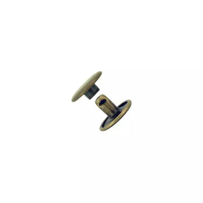 IVAN Double Cap Rivets Antique Brass 13*7mm 100 Pack / Mollies New Zealand