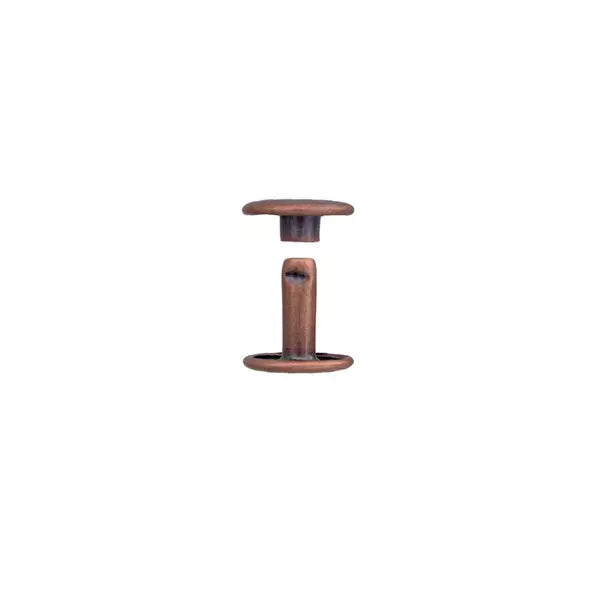 IVAN Double Cap Wide Rivets Antique Copper 13*12mm 100 Pack / Mollies New Zealand