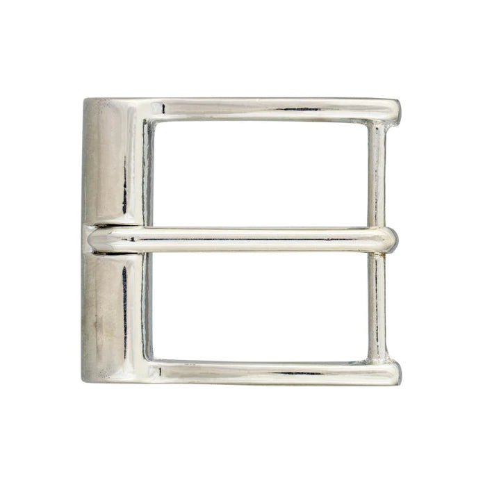 IVAN Empire End Bar Belt Buckles Solid Brass Nickel Plate 38mm (1-1 2") / Mollies New Zealand