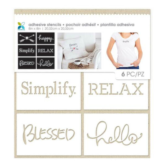 MOMENTA Adhesive Stencil Blessed / Mollies New Zealand