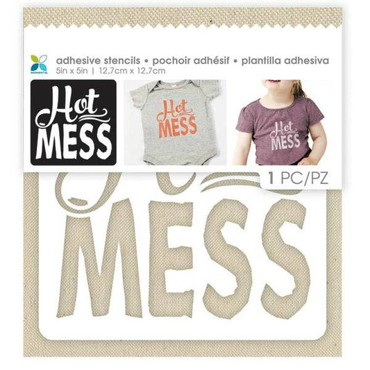 MOMENTA Adhesive Stencil Hot Mess / Mollies New Zealand