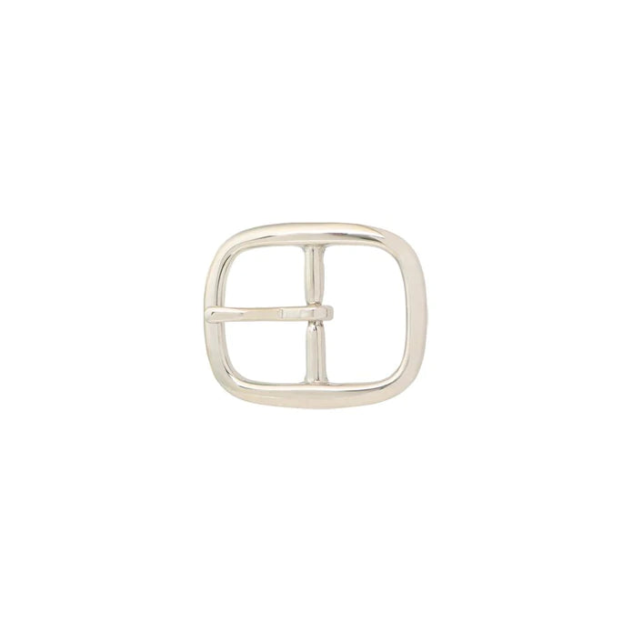 IVAN Center Bar Buckle Solid Brass Nickel Plate 30mm (1-3 16") / Mollies New Zealand