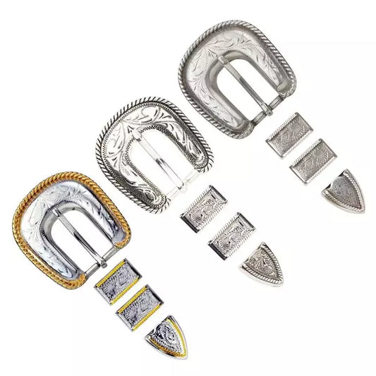 IVAN Rope Edge Engraved Buckle Set / Mollies New Zealand