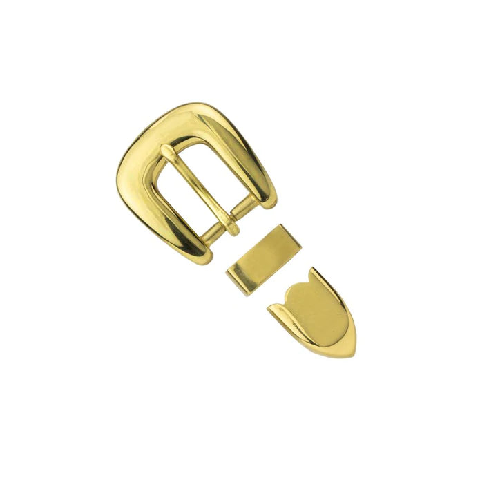 IVAN Plain Buckle Set [discon] Brass Plate 20mm (3 4") / Mollies New Zealand