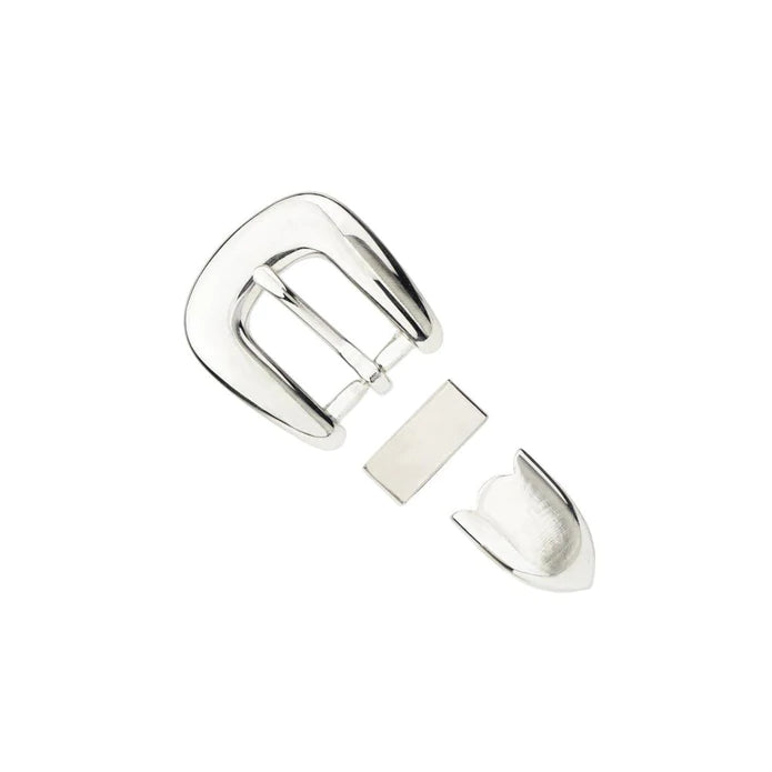 IVAN Plain Buckle Set [discon] Nickel Plate 20mm (3 4") / Mollies New Zealand