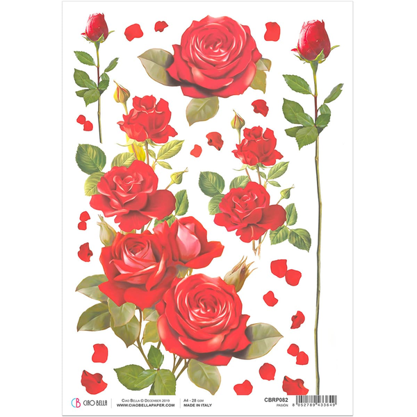 CIAO BELLA Rice Paper Pasion Tango A4 / Mollies New Zealand