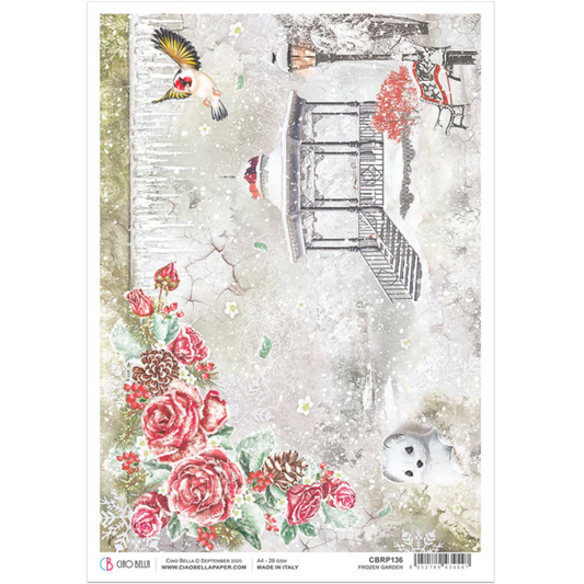 CIAO BELLA Rice Paper Frozen Garden A4 / Mollies New Zealand