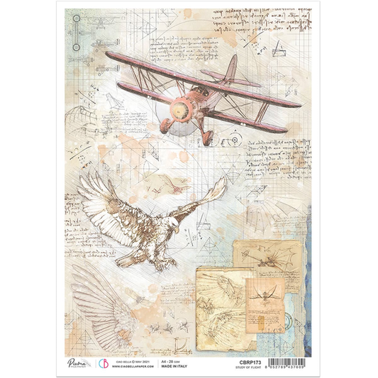 CIAO BELLA Rice Paper Study of Flight A4 | Mollies Make And Create NZ