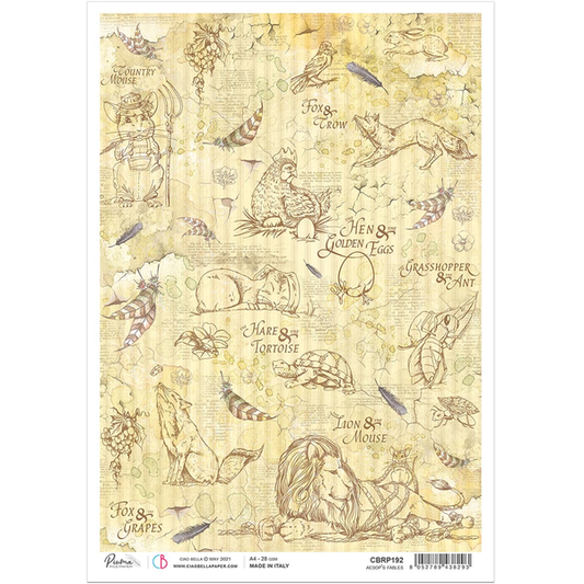 CIAO BELLA Rice Paper Aesop's Fables A4 / Mollies New Zealand