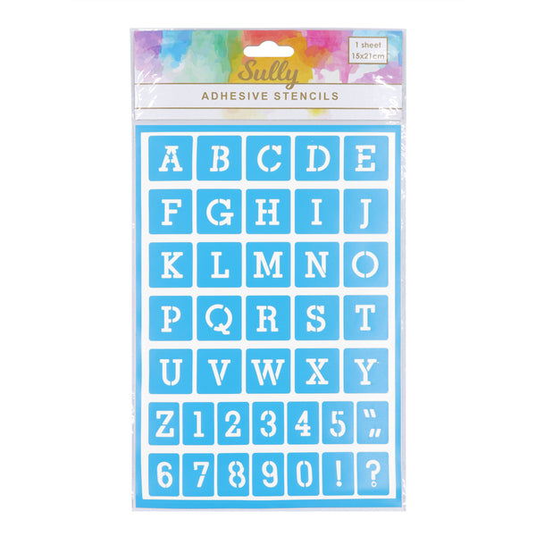 SULLY Stencil Adhesive Alpha Block | Mollies Make And Create NZ