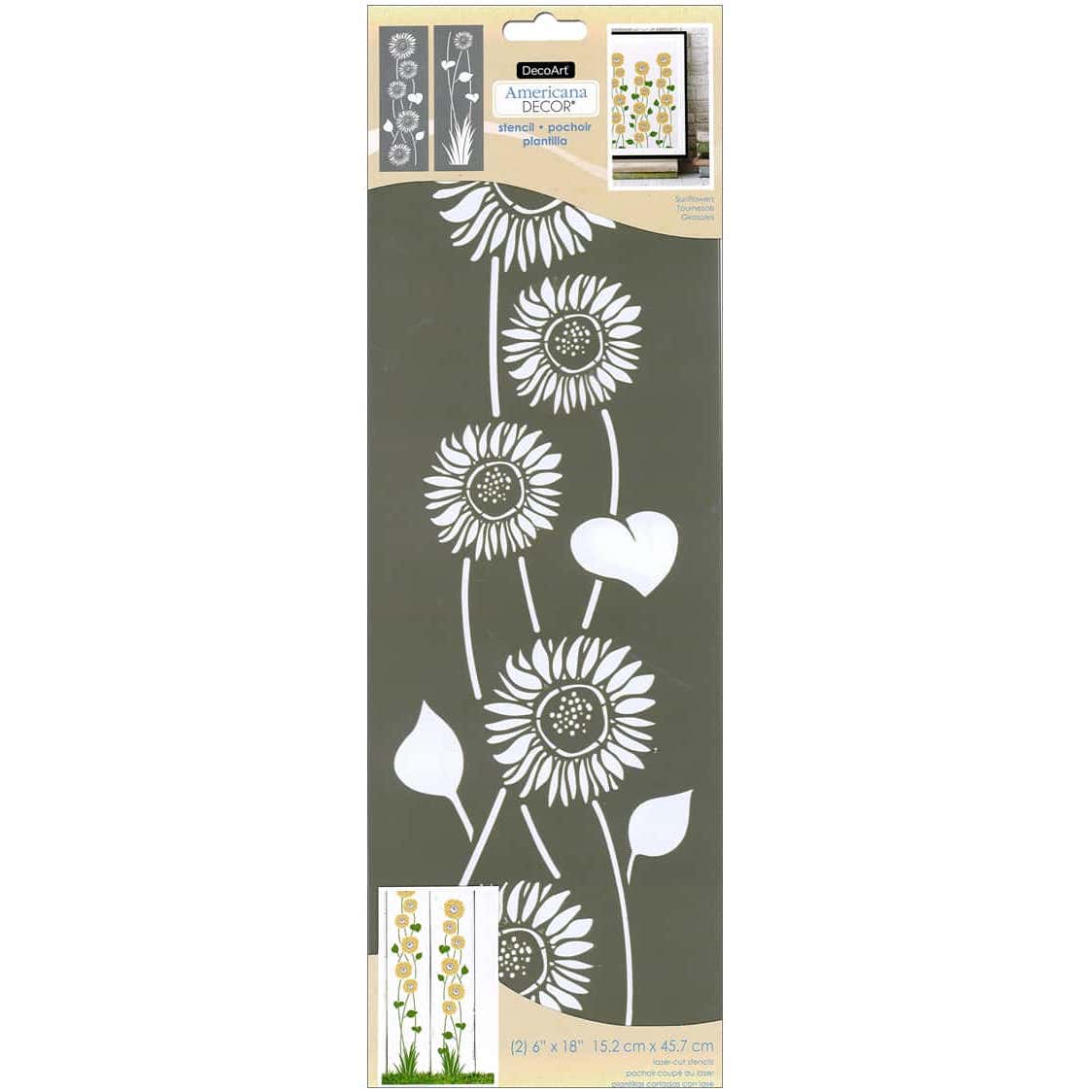 DECO ART Stencil Sunflowers / Mollies New Zealand