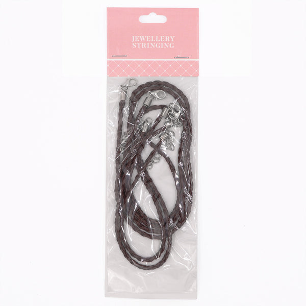 SULLIVANS Rubber Necklace Brown Braided 3PK / Mollies New Zealand