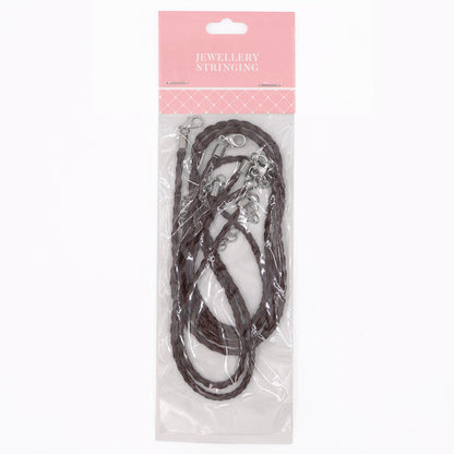 SULLIVANS Rubber Necklace Brown Braided 3PK / Mollies New Zealand