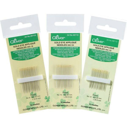 CLOVER Hand Needles Gold Eye Applique / Mollies New Zealand