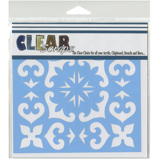 CLEAR SCRAPS Stencil Mexican Tile / Mollies New Zealand