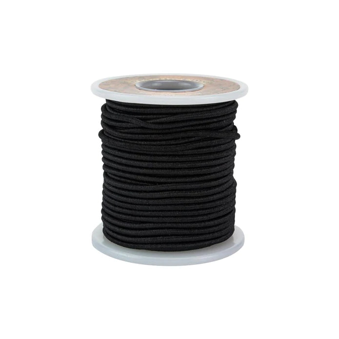 IVAN Round Black Elastic Cord Black 2mm (5 64") 18m (20 yards) / Mollies New Zealand