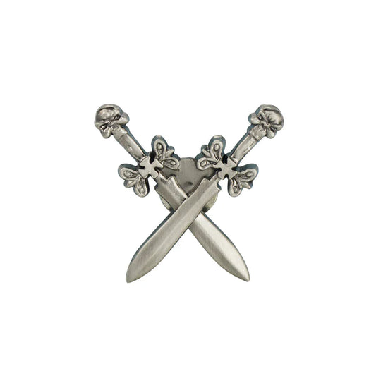 IVAN Double Sword Concho Antique Nickel 30mm (1-3 16") / Mollies New Zealand