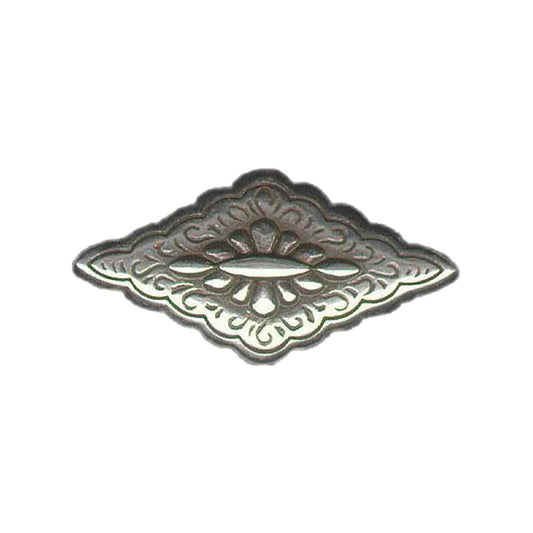 IVAN Diamond Floral Concho Antique Silver 18mm (3 4") / Mollies New Zealand