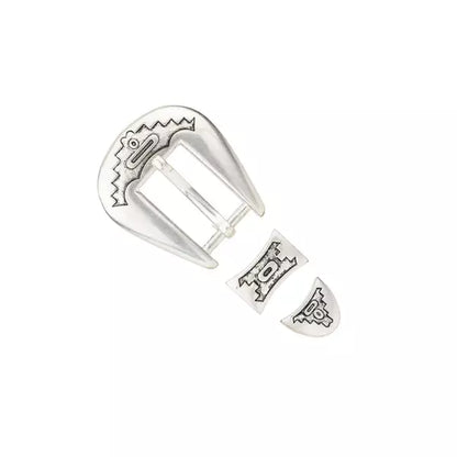 IVAN Stepped Pattern Buckle Set / Mollies New Zealand