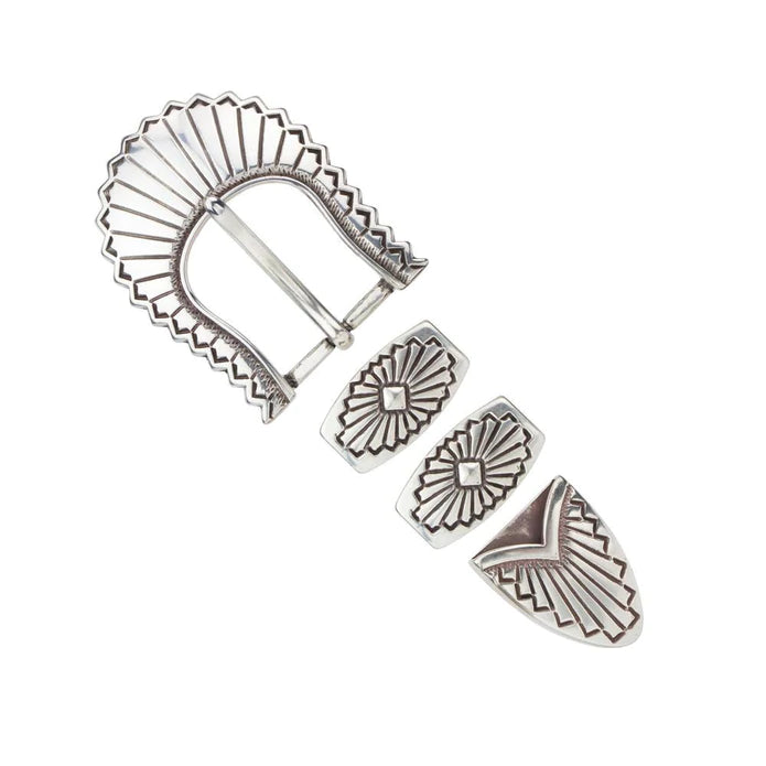 IVAN Aztec Buckle Set Antique Silver 25mm (1") 4PK / Mollies New Zealand