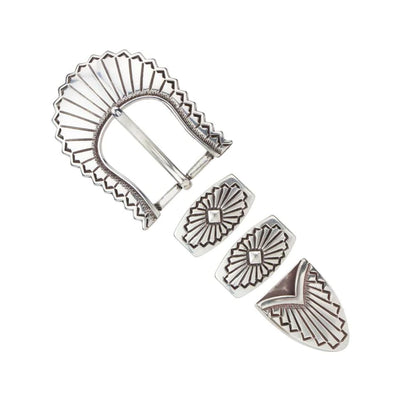 IVAN Aztec Buckle Set Antique Silver 25mm (1") 4PK / Mollies New Zealand