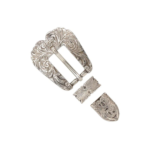 IVAN Engraved Scrollwork Buckle Set [discon] / Mollies New Zealand