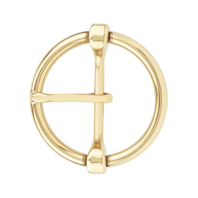 IVAN Round Center Bar Buckle Brass Plate 50mm (2") / Mollies New Zealand