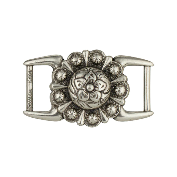 IVAN Strap Concho Scallop Antique Silver 32mm (1-1 4") / Mollies New Zealand