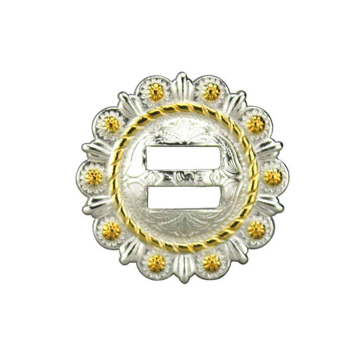 IVAN Rope Berry Concho Silver Plate Gold Plate 38mm (1-1 2") / Mollies New Zealand