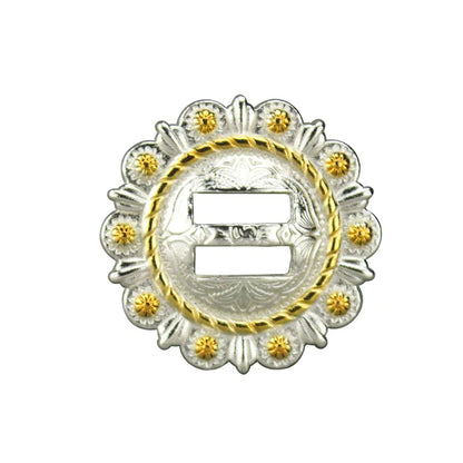 IVAN Rope Berry Concho Silver Plate Gold Plate 38mm (1-1 2") / Mollies New Zealand