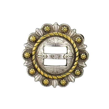 IVAN Rope Berry Concho Antique Silver Antique Gold 38mm (1-1 2") / Mollies New Zealand