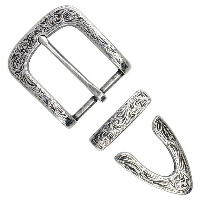 IVAN Laramie Buckle Set Antique Silver 38mm (1-1 2") / Mollies New Zealand