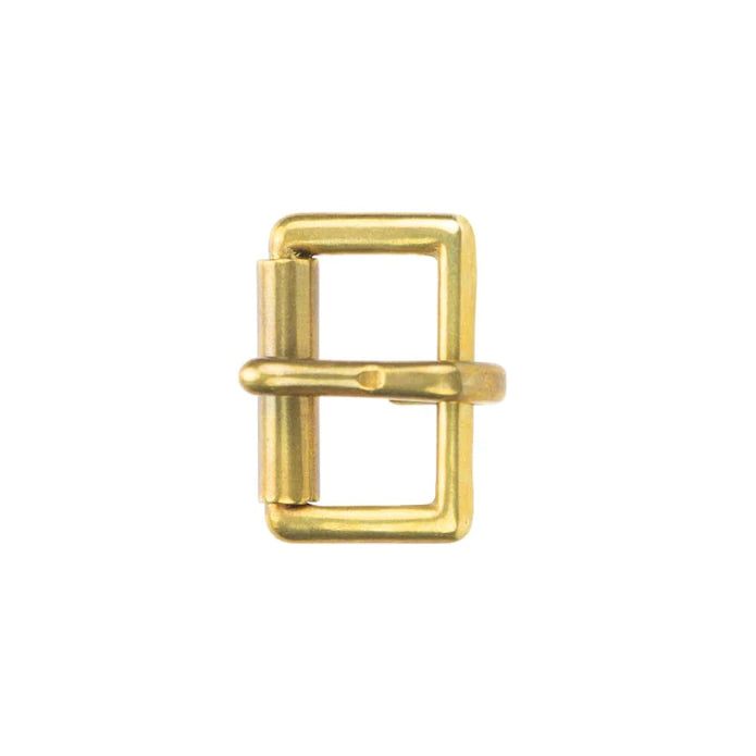 IVAN Slim End Bar Roller Buckle Solid Brass 25mm (1") / Mollies New Zealand