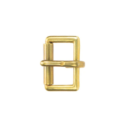IVAN Slim End Bar Roller Buckle Solid Brass 25mm (1") / Mollies New Zealand