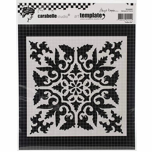 CARABELLE STUDIO Stencil India Tile | Mollies Make And Create NZ