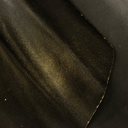 LEATHER Chrome Tanned Metallic Goat Skin / Whole Hide Black Gold 1-2oz / Mollies New Zealand