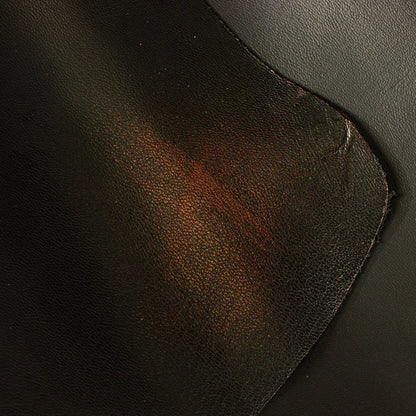 LEATHER Chrome Tanned Metallic Goat Skin / Whole Hide Black Red 1-2oz / Mollies New Zealand