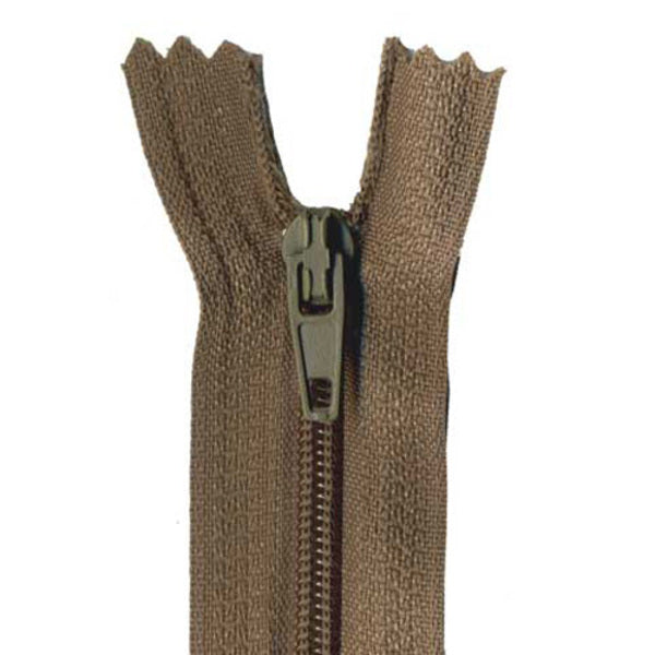 SULLIVANS Regular Dress Zipper 23cm Mid Brown / Mollies New Zealand