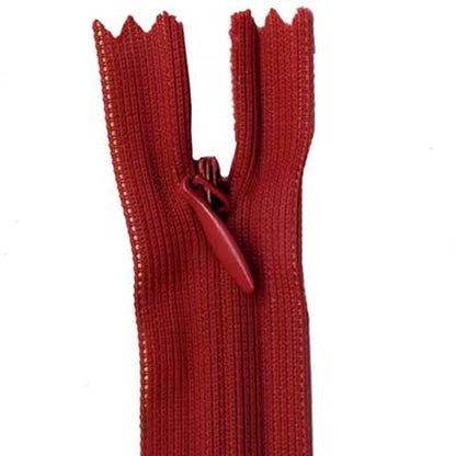 Invisible Zipper Red 30-35cm / Mollies New Zealand