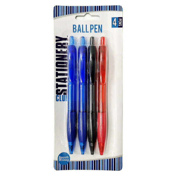 STATIONERY CLUB Ball Point Pens 4PK / Mollies New Zealand