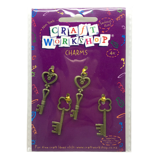 CRAFT WORKSHOP Vintage Key Charms / Mollies New Zealand