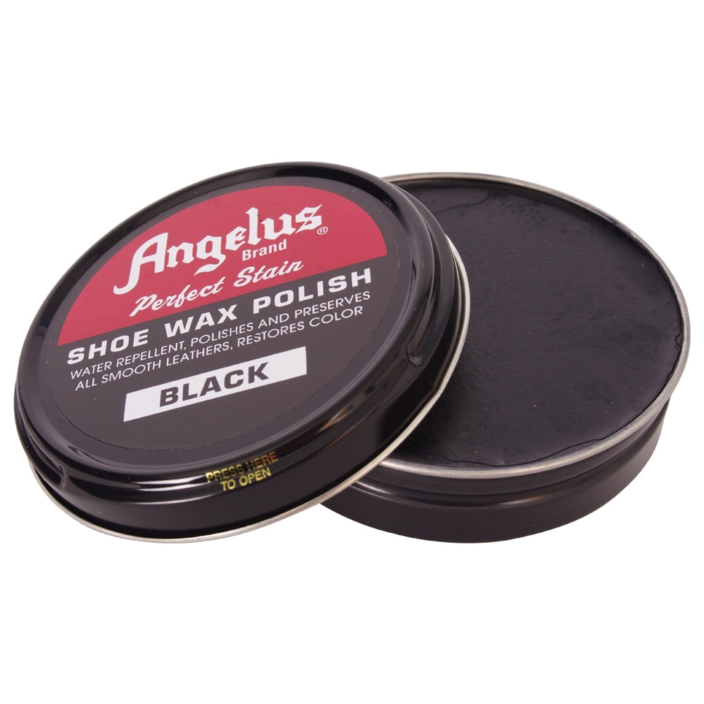 ANGELUS Shoe Polish Wax Black 75gm / Mollies New Zealand