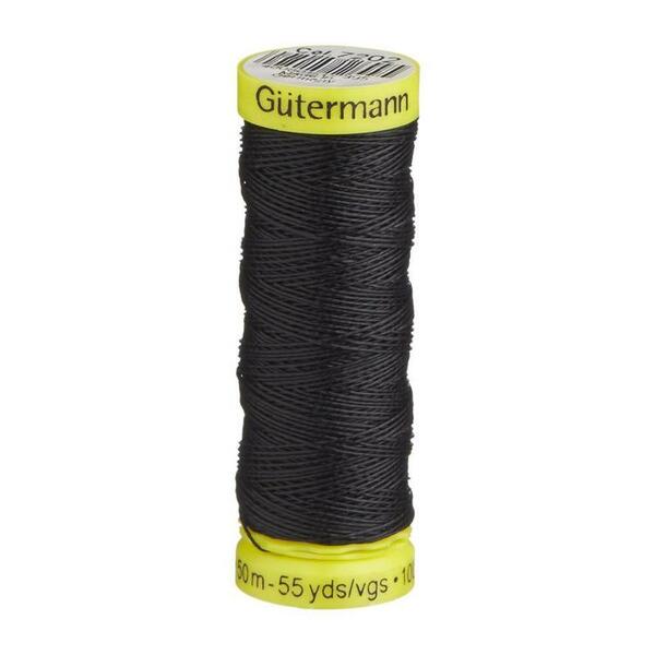 GUTERMANN Linen Thread Black 50m / Mollies New Zealand