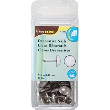 DRITZ Decorative Nails Brushed Silver | Mollies Make And Create NZ