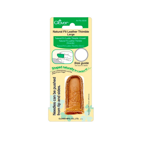 CLOVER Thimble Natural Fit Leather Large / Mollies New Zealand
